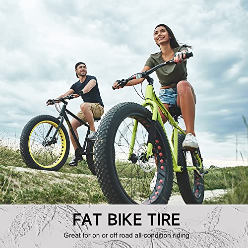 Hycline 26x4.0 Fat Bike Tire - 1x26x4 All-Terrain High-Density Folding MTB