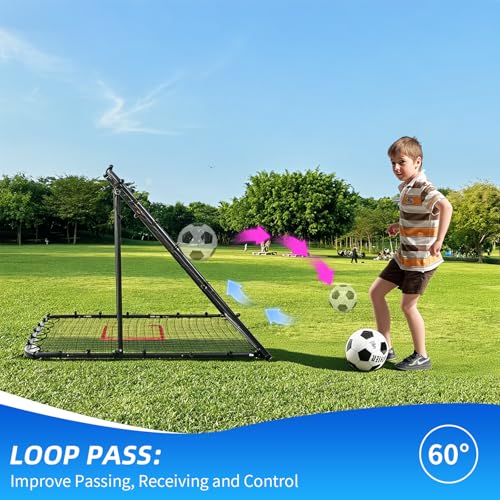 Amazing Tour Matte Black 4×4FT Soccer & Baseball Rebounder Net - Adjustable Angle