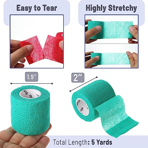 Self Adhesive Bandage Wrap - 2" x 5 Yards, 6 Pack - Citrus