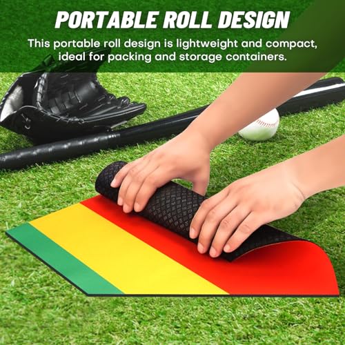 Baseball Home Plate Training Mat 16.93" - Multi-Zone Strike Practice