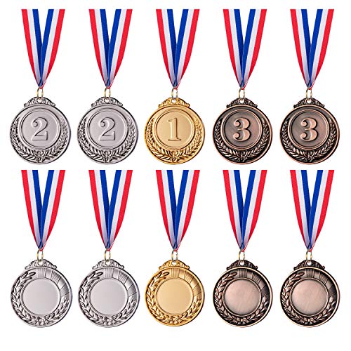 24-Piece Gold Silver Bronze Winner Medals Set - 2 Inch