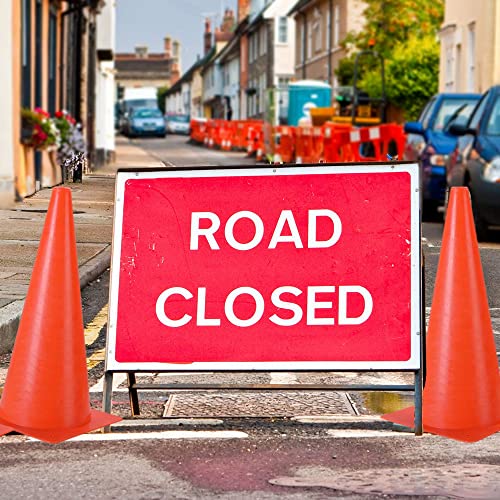 15 Inch Traffic Safety Cones, [7 Pack] Orange Parking Cones| Training Cones| Soccer Cones, Plastic Cones for Indoor/Outdoor Activity & Festive Events