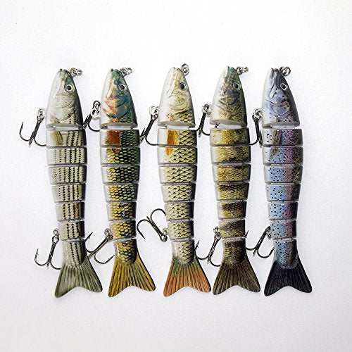 8-Segment Swimbait Lure with 3D Eyes - Life-Like Fishing Bait
