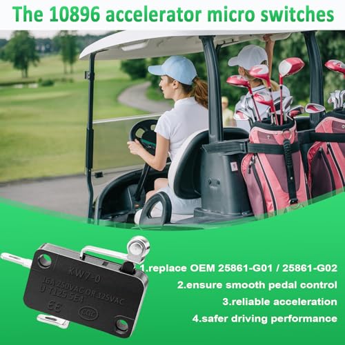 Golf Cart Accelerator Micro Switch - Compatible with EZGO TXT 1994-Up