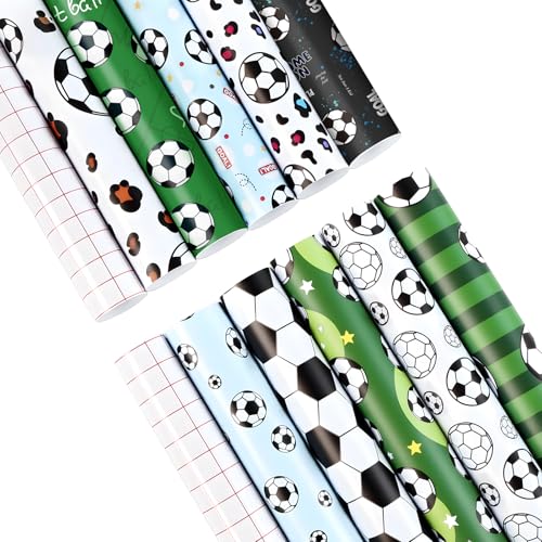 Soccer Ball Permanent Adhesive Vinyl Sheets, 10-Pack 12x10 in