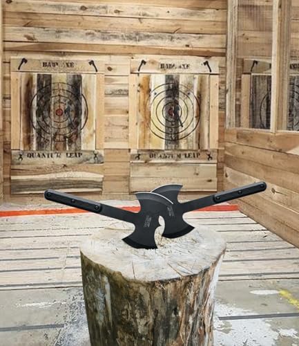 JXE JXO 3-Pack Throwing Axes and Tomahawks Set - Double Bite Hawks for Recreation