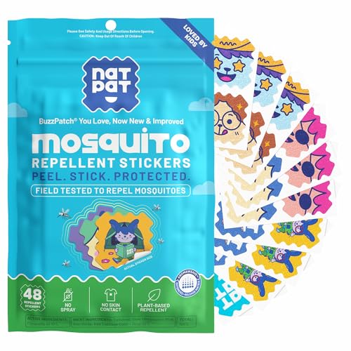 Buzz Patch Mosquito Patches for Kids - 48 Pack, Plant-Based