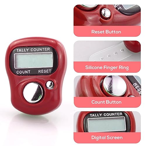 Mini LCD Digital Tally Counter 7-Pack - Handheld Clicker for Sports