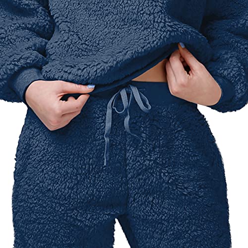 Michigan Wolverines Sherpa Lounge Shirt and Pants Set - Large