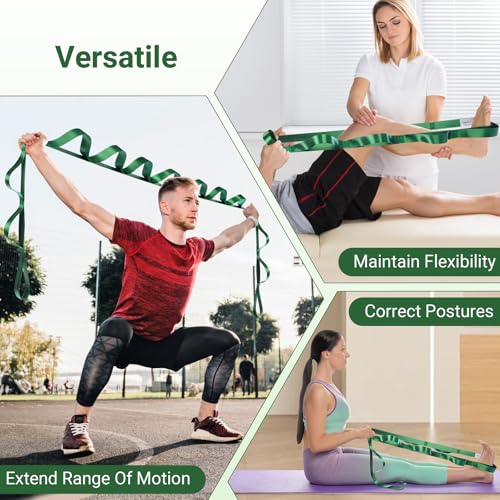 8 ft Stretch Strap with Loops for Physical Therapy & Yoga
