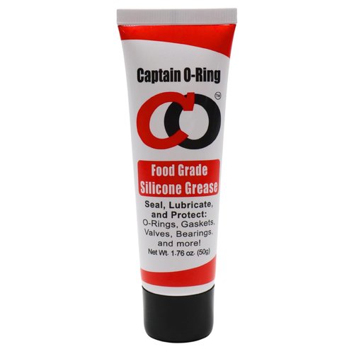 Captain O-Ring Silicone Lubricant Grease - NSF Food Grade for O-Rings & Seals (1.76oz, 50g)