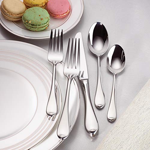 Gorham Studio 5-Piece Flatware Set - Classic Teardrop Handles, Stainless Steel
