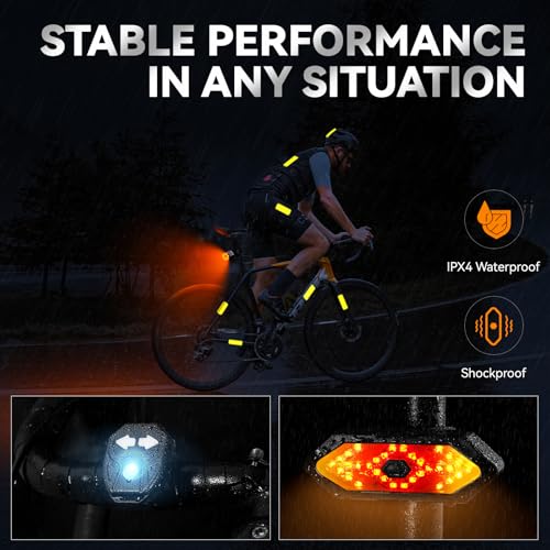 USB Rechargeable Bike Tail Light with Turn Signals - 120 Lumens