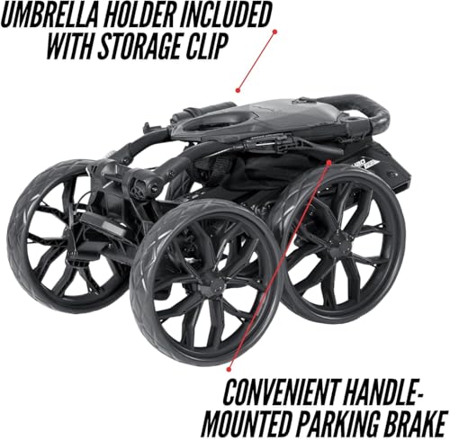 Quad Pro Push Cart with Iron Plate - Black/Slate