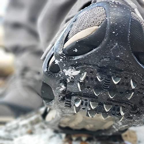 Ice Snow Traction Cleats with 24 Steel Crampons - Large