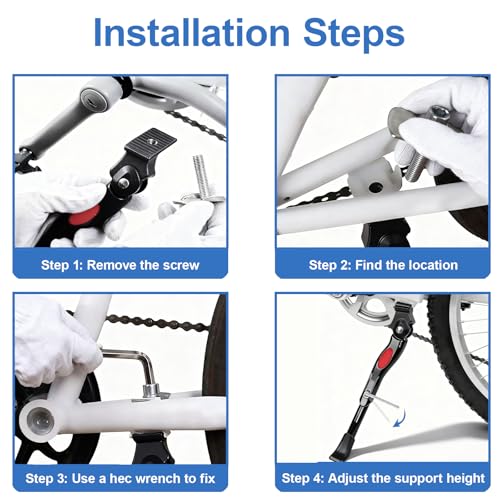 Adjustable Kickstand for Kids Bike - 16, 18, 20 Inch Wheels