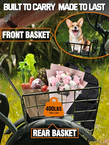Electric Trike Bike with 1200W Motor & 624Wh Battery - Black