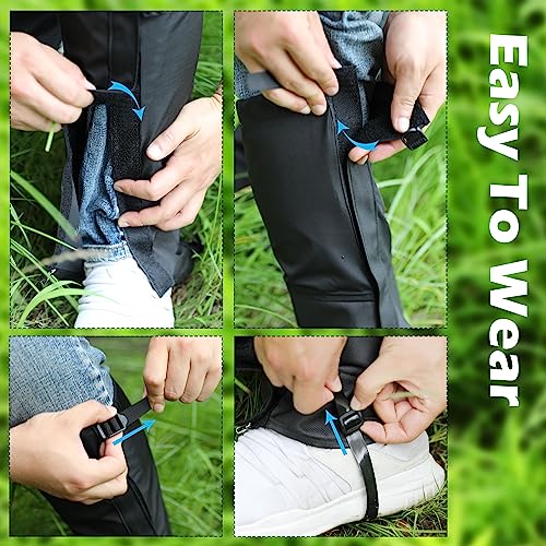 Breathable Leg Gaiters for Yard Work - 620D Oxford - Black