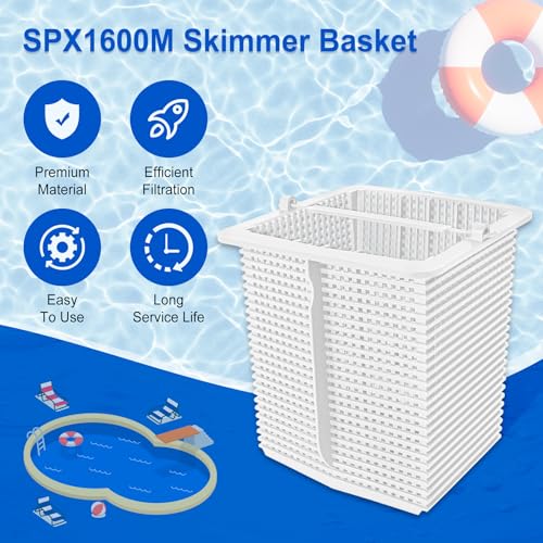 Porscan SPX1600M Skimmer Basket for Hayward Super Pump with White 1pc - Fits SP2607X10 SP2615X20XE