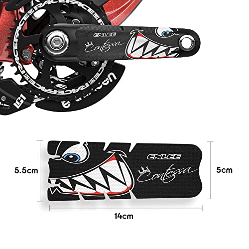 ENLEE Mountain Bike Frame Protectors for Crankset & Handlebar 14x5.5cm Black - Pair