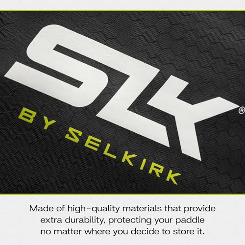 Pickleball Paddle Cover - SLK Black and Volt - Soft Terry Fabric