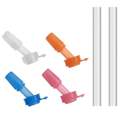 CamelBak Eddy+ Kids Replacement Bite Valve & Straws Multi-Color, 4-Pack
