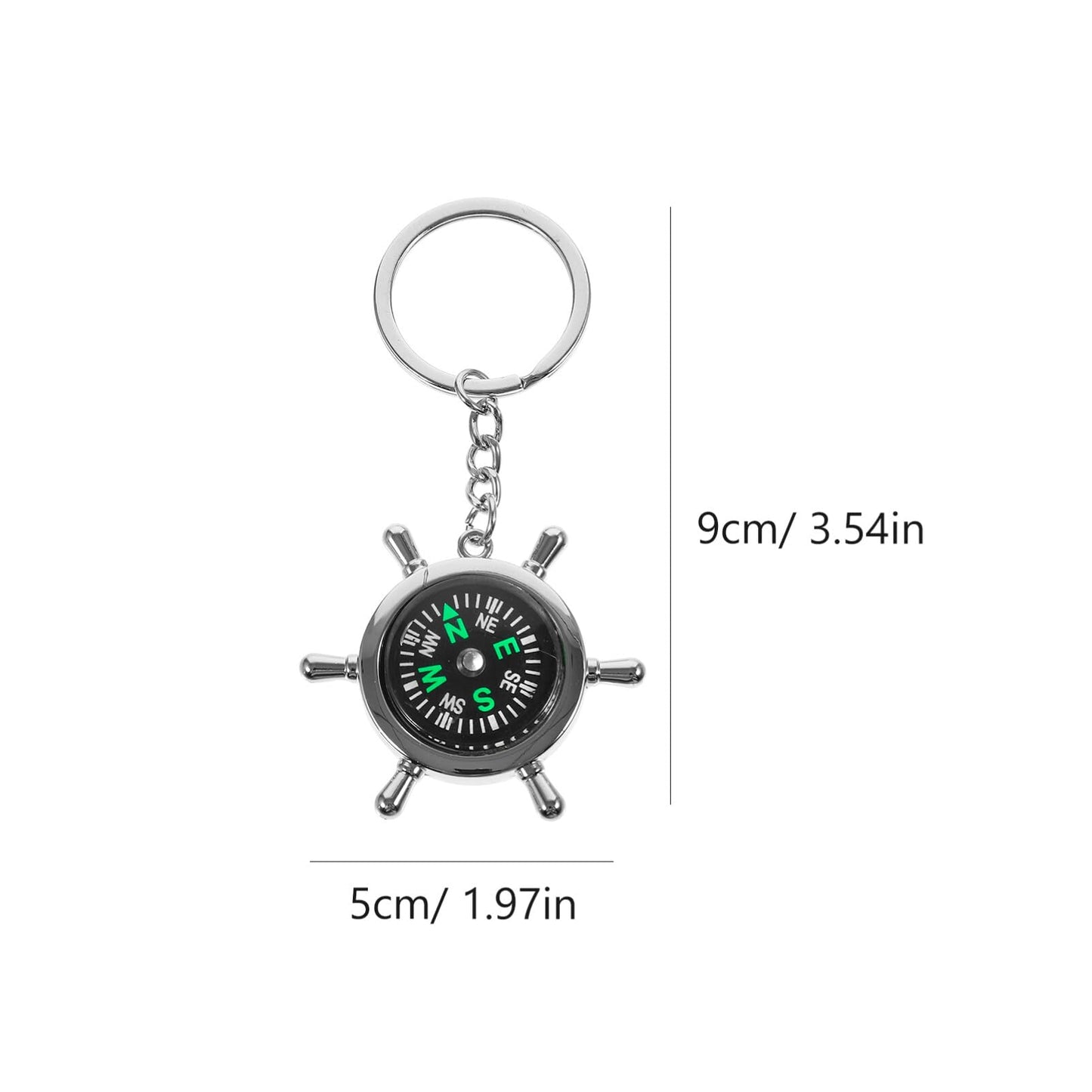 GANAZONO Compass Keychain with Key Ring Pocket Compass for Men Mini Survival for Hiking Camping Outdoor Sports Lightweight Durable Navigation Accessory