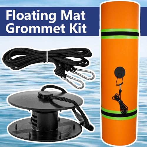Shupakul Floating Water Mat Tether Kit with Grommet & Rope - Safety & Easy Install