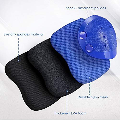 JBM Blue Large Adult & Kid Knee, Elbow & Wrist Protective Gear Set for Skating