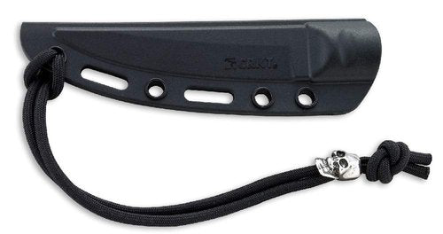 CRKT Obake Everyday Carry Fixed Blade Knife with Sheath: Stainless Steel Plain Edge Blade, Cord-Wrapped Stainless Steel Handle, 2367