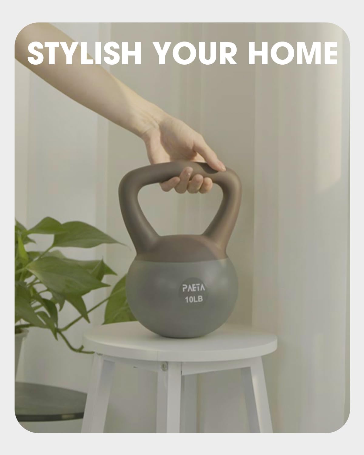 PAETA Soft Kettlebell - Anti-Slip Grip & Wide Handle Design for Home Fitness | 10lbs, 15lbs, 21lbs