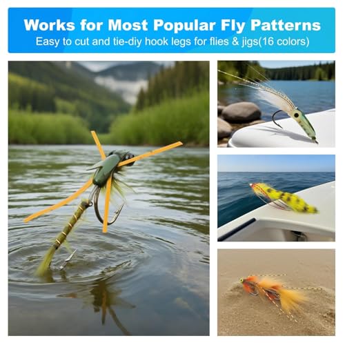 16-Color Silicone Fishing Lure Skirt Legs - Fly Tying Material