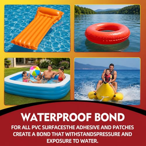 Waterproof Air Mattress Repair Kit - PVC Glue & Vinyl Patches