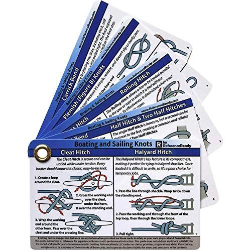 Waterproof Nautical Knot Cards - 20 Essential Boating Knots