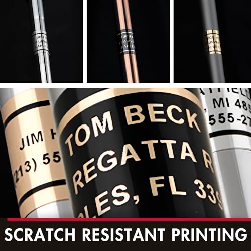 Personalized Golf Club ID Labels - Black 20-Pack, Waterproof & Customizable