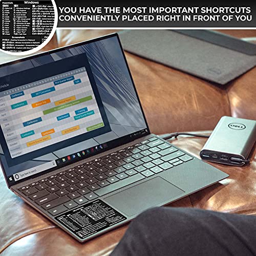 Windows Keyboard Shortcut Sticker - Black, Small - Essential Cheat Sheet