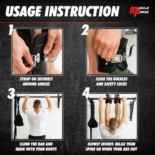 Inversion Boots with Safety Lock for Core Strength Training