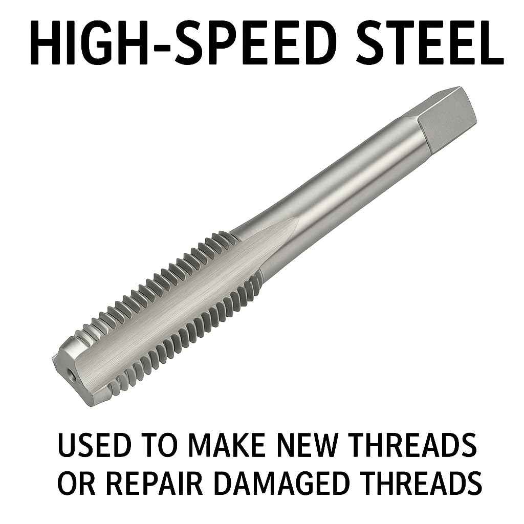 M14 x 1.5 Metric Tap and Die Set HSS Machine Tap and GCr15 Alloy Steel Hex Die Right Hand Thread Cutting Tool for Metal Repair