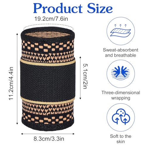 Copper Wrist Compression Sleeve - Medium Wrist Support for Sports