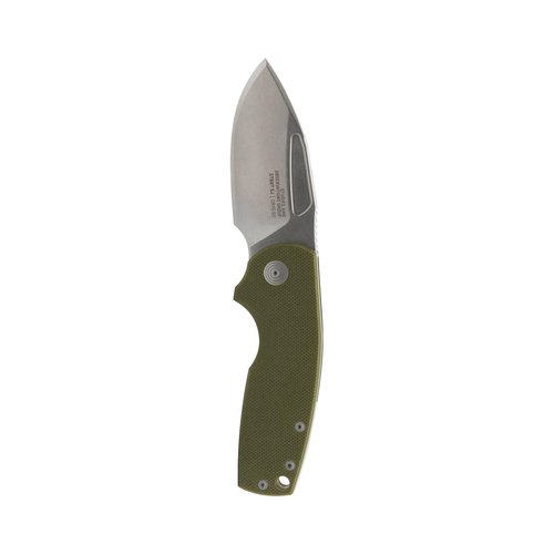 SOG Stout SJ Everyday Carry Portable Outdoor Camping Folding Knife | Ambidextrous Carry | CRYO D2 Steel Blade | Slip Joint, OD Green/Stonewash, Presentation Box