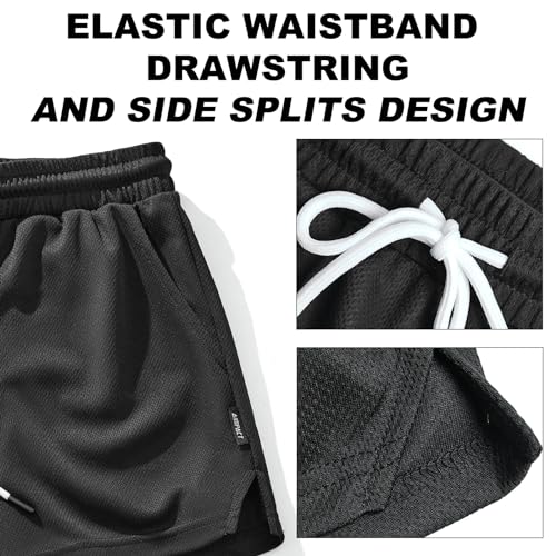 Men's 3-Inch Mesh Running Shorts - Quick Dry Gym Shorts with Pockets
