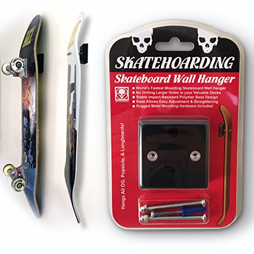 SkateHoarding HoverMount Skateboard Wall Hanger | No Drilling Mount Rack