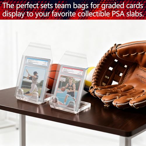 Graded Card Sleeves for PSA Slabs - 100 Pack Reclosable Protective Bags