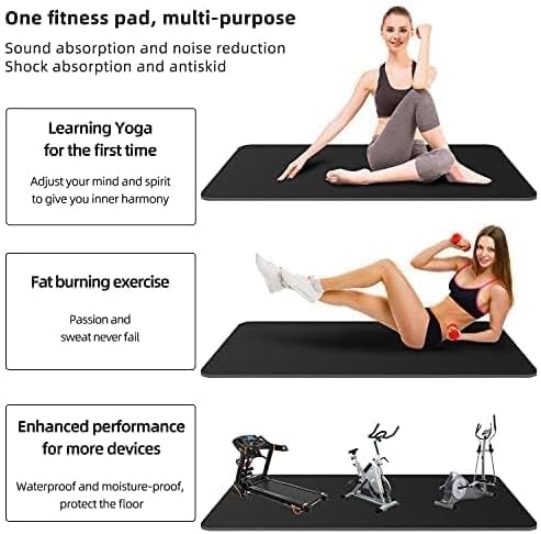Skiennix Exercise Equipment Mat - Durable Floor Protector for Treadmills, Bikes & Ellipticals | Indoor Use