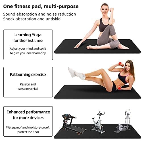 Exercise Equipment Mat - 47.3" x 23.6" Treadmill & Bike Floor Protector