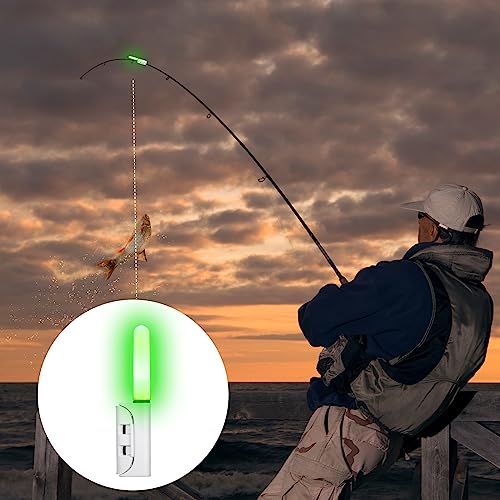 Retisee 9 Pcs Green 2.5 Inch Fishing Glow Sticks for Night Fishing