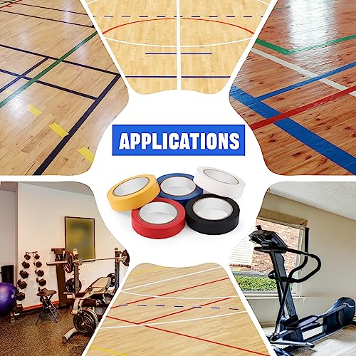Floor Marking Tape 1 Inch x 60 Yards - 5 Rolls for Courts & Social Distancing