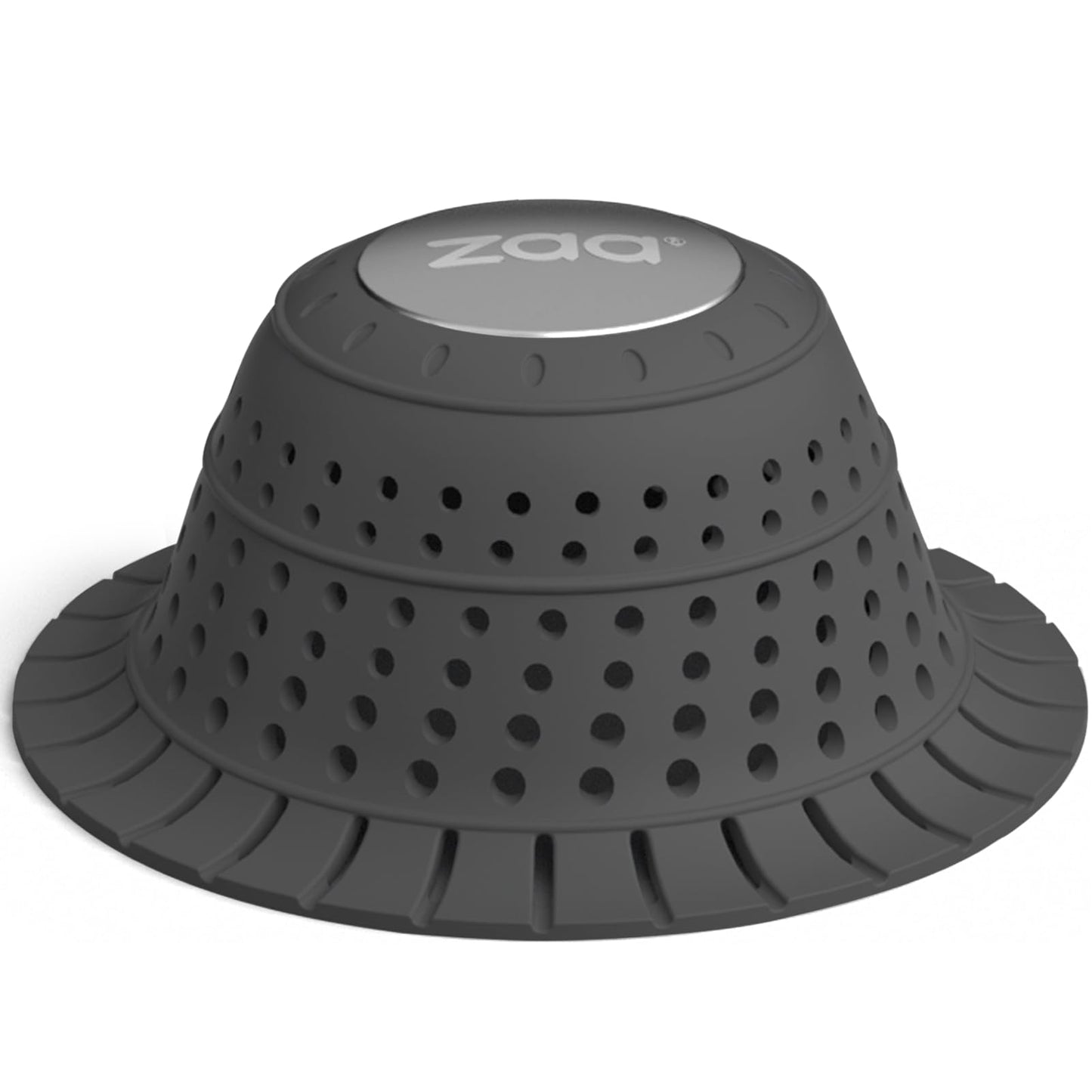 zaa Bathtub Drain Hair Catcher, Premium Silicone Collapsible One Pack Drain Protector for Pop-Up and Regular Drains of Shower, Bathtub, Tub, Bathroom, Sink, Black
