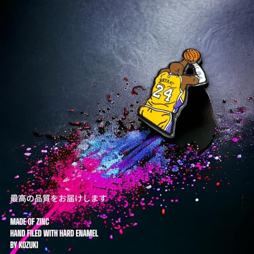 Los Angeles Basketball Enamel Lapel Pin - Shooting