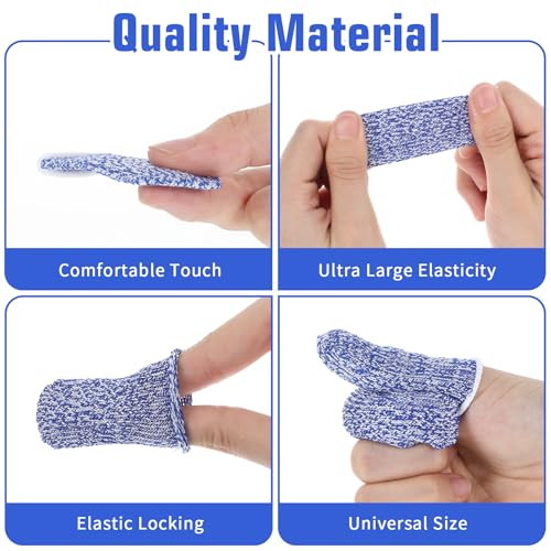 Cut Resistant Finger Protector Gloves - 24PCS Breathable Sleeves